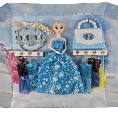 Set de Frozen muñeca, corona, cartera y 6 vestidos - Imagen 1
