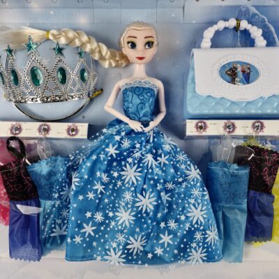 Set de Frozen muñeca, corona, cartera y 6 vestidos - Imagen 2