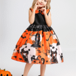 Brujita con estampado naranja