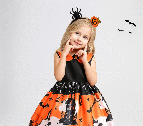 Brujita con estampado naranja zoom