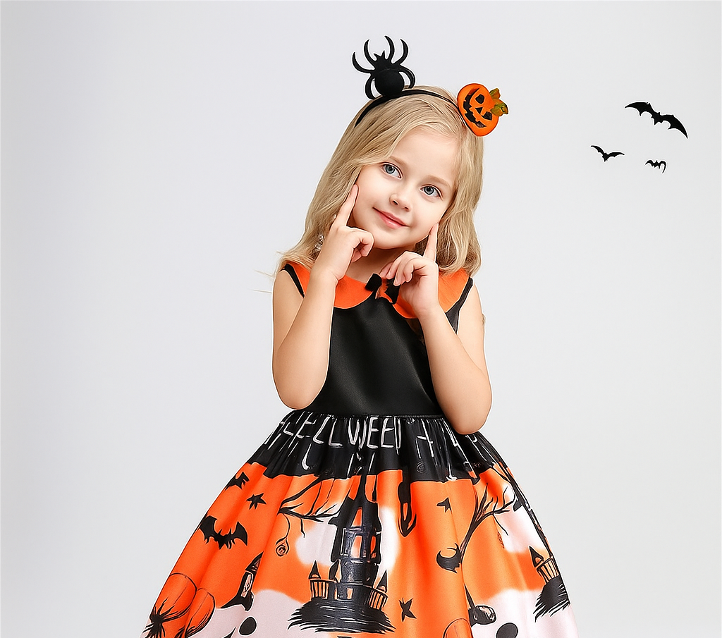 Brujita con estampado naranja zoom