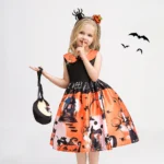 orange-ruffle-sleeveless-a-line-tea-length-dress-girls-fgd252653-2x