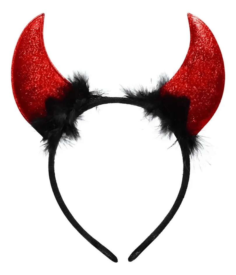 Capa Negra Con Cuernos Para Halloween. 120cm - Imagen 2