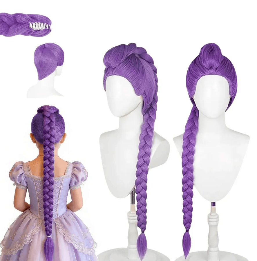 Peluca Y Trenza Larga De Rumi Las Guerreras K-pop - Imagen 3