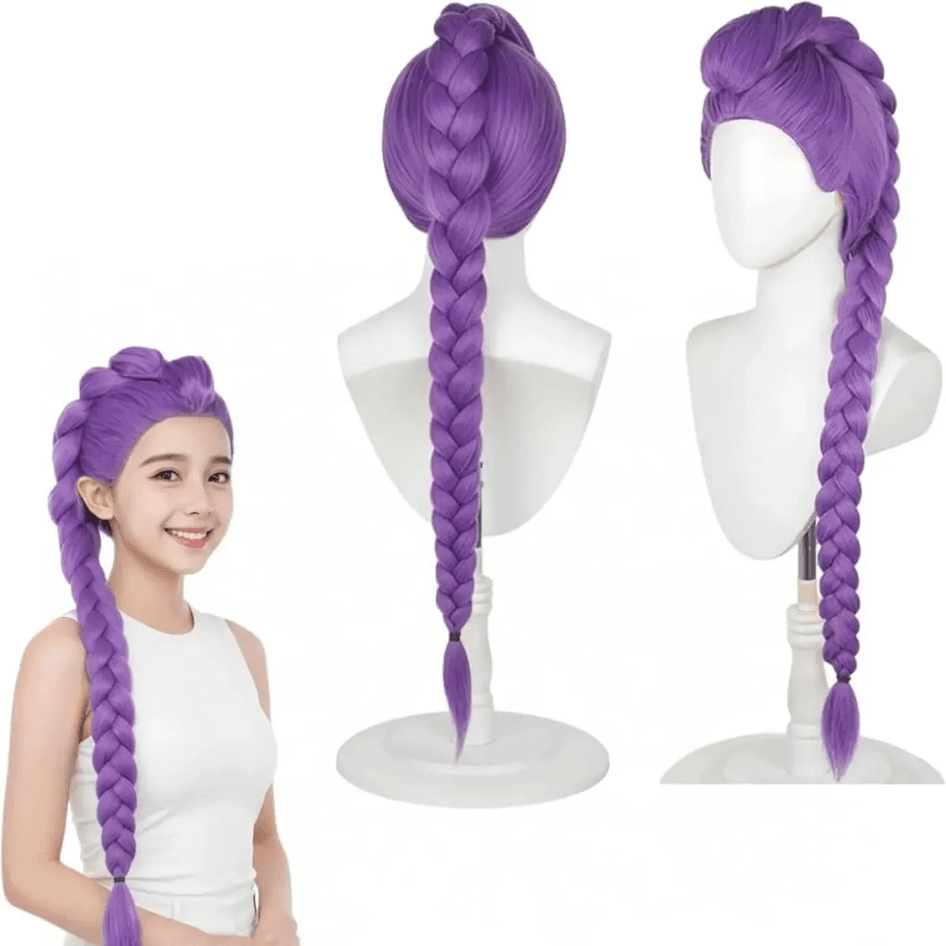 Peluca Y Trenza Larga De Rumi Las Guerreras K-pop - Imagen 1